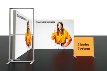Premium Custom Durable Sleeko Pure Integration Modular Lightbox for Professional Exhibition Booth Wall and Corner