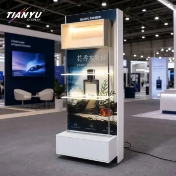Custom Modular Exhibition Booth Manufacturer with Integrated LED Backlit Display for International Trade Shows