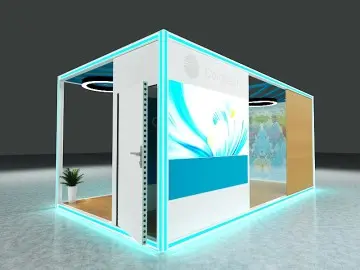 Fashion Open Concept Aluminum Pergola LED Exhibition Booth with Lighting System