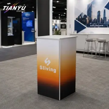 Custom Portable Backlit Trade Show Podium Manufacturer for High Tech Exhibition Displays