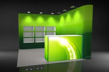ECO POD Lightweight Aluminum LED Reception Counter with Tool Free Quick Setup for Trade Show Display