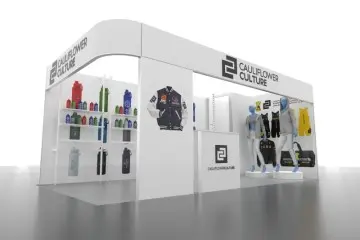 Custom Aluminum Slatwall Reusable Fabric Trade Show Booth for Clothing Brand