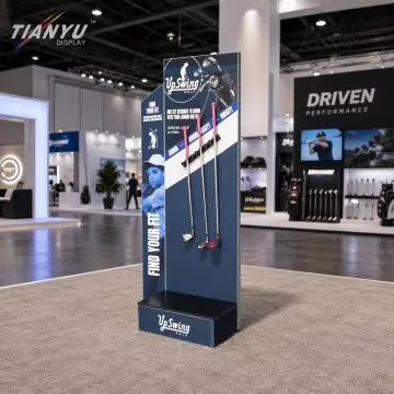 Custom Golf Club Display Stand Manufacturer for Retail Sports Stores and Trade Show Exhibits