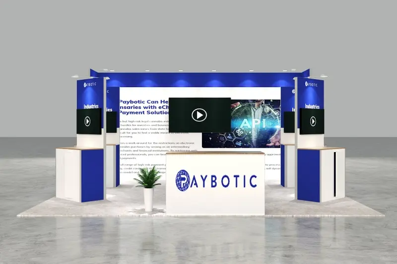 Open Design Modular Aluminum Custom Trade Show Booth Display with TV Stand