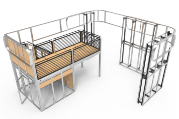 Premium Modular Aluminum Double Deck Quick Assembly Reusable Trade Show Booth for Professional Exhibition Events