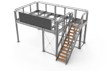Premium Heavy Duty Modular Aluminum Mezzanine Platform for Industrial Warehouse Storage and Material Handling Applications