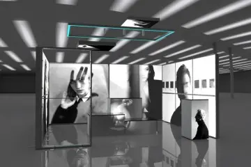 Dual Mode Backlit Non Lit Modular Display System with Custom Logo for Indoor Retail Spaces