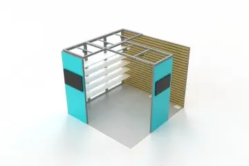 Premium Enclosed Aluminum Trade Show Booth with Backwall for Private Meeting and Professional Display Events