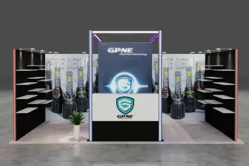 Aluminum Profiles LED Light Stall Modular Detachable Trade Show Booth Display