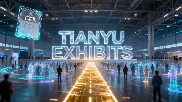 jimeng-2026-04-15-6546-未来科技感商业摄影，广角镜头，一个空旷的、充满赛博蓝光的超大型现代化会展中心内部