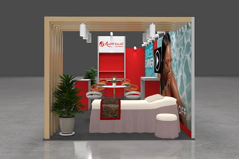 Light Weight Easy Assemble Beauty Business Wooden Trade Show Booth Display Stand