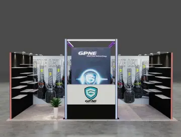 Aluminum Profiles LED Light Stall Modular Detachable Trade Show Booth Display