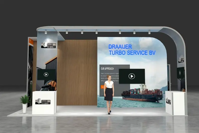 Fast Ship Modular Aluminium MDF Custom Trade Show Booth with TV Display