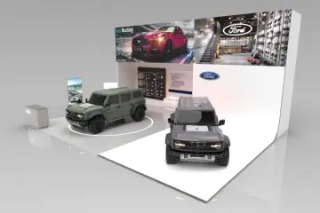 Custom Car Logo Display Stand Magnetic SEG Display Stand LED Backlit Aluminum Display Stand