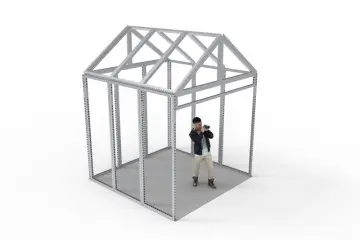 Premium Full Set Trade Show Booth with Glass Shelves and LED Lighting for Product Exhibitions